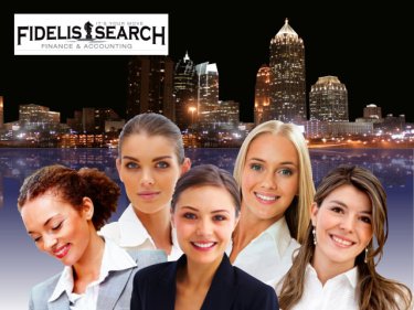 female executives and atlanta skyline graphic